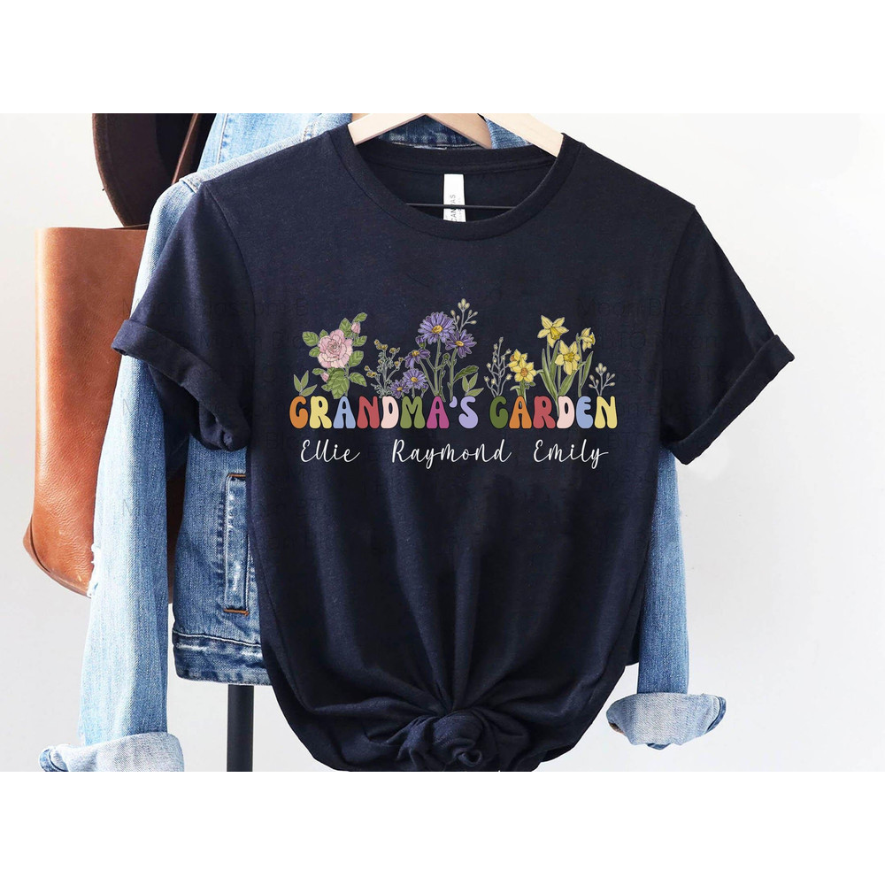 Custom Grandma's Garden With Kids Name Shirt Grandma Wildflower Tee Personalized Mother's Day Gift For Grandma Grandma Gift Ideas - 5.jpg