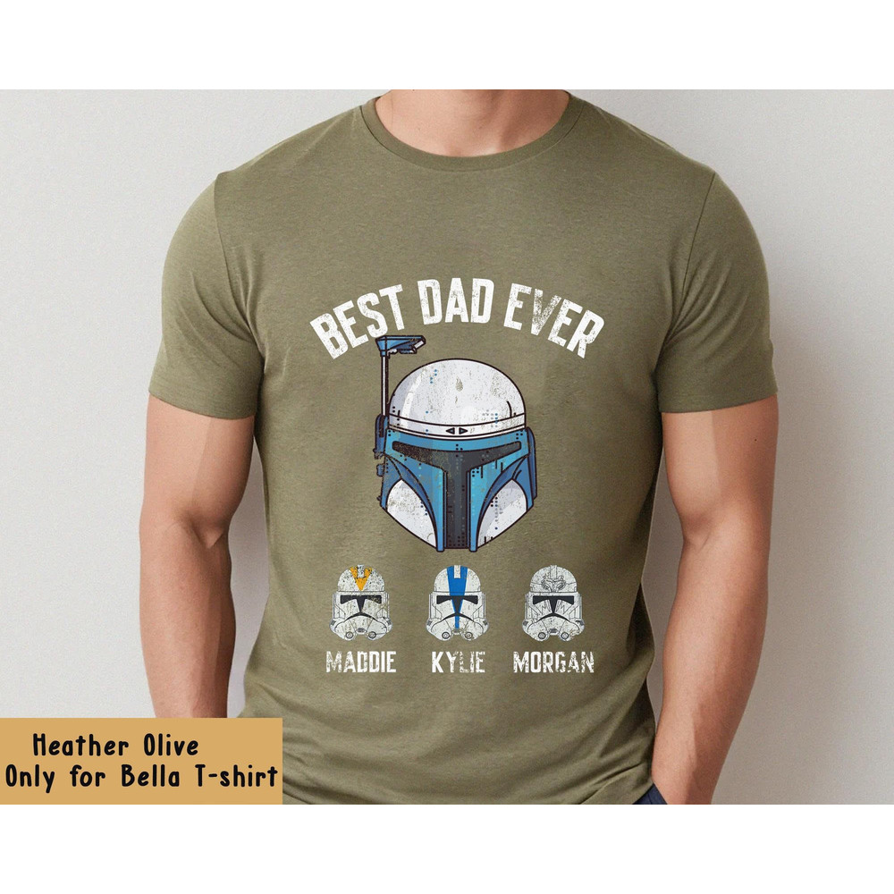 Custom Kid Name Jango Fett Best Dad Ever Clone Troopers Shirt Star Wars Dad Father's Day Birthday Gift Gift For Dad Galaxy's Edge - 1.jpg