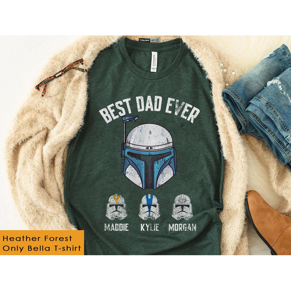 Custom Kid Name Jango Fett Best Dad Ever Clone Troopers Shirt Star Wars Dad Father's Day Birthday Gift Gift For Dad Galaxy's Edge - 5.jpg