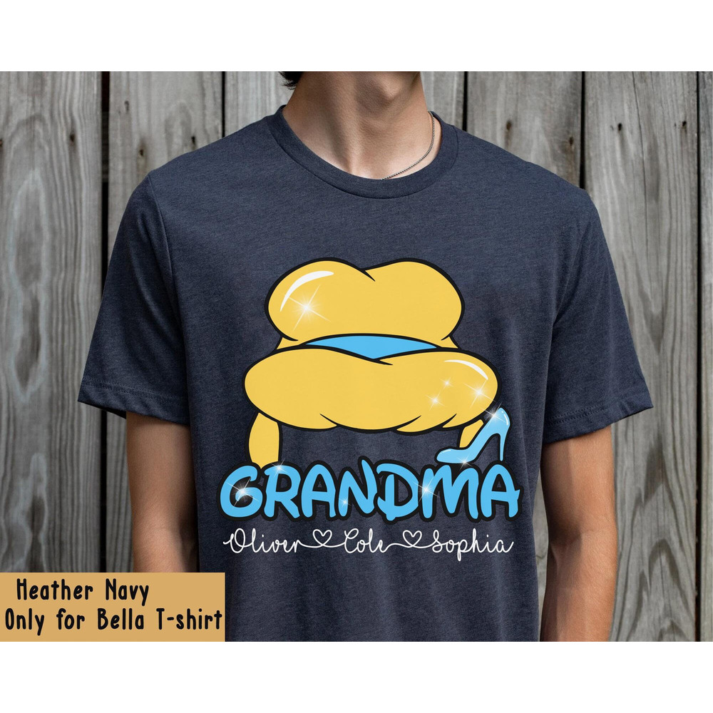 Custom Kids Name Cinderella Princess Grandma Shirt Disney Princess T-shirt Disneyland Mother's Day Gift Walt Disney World Trip - 3.jpg
