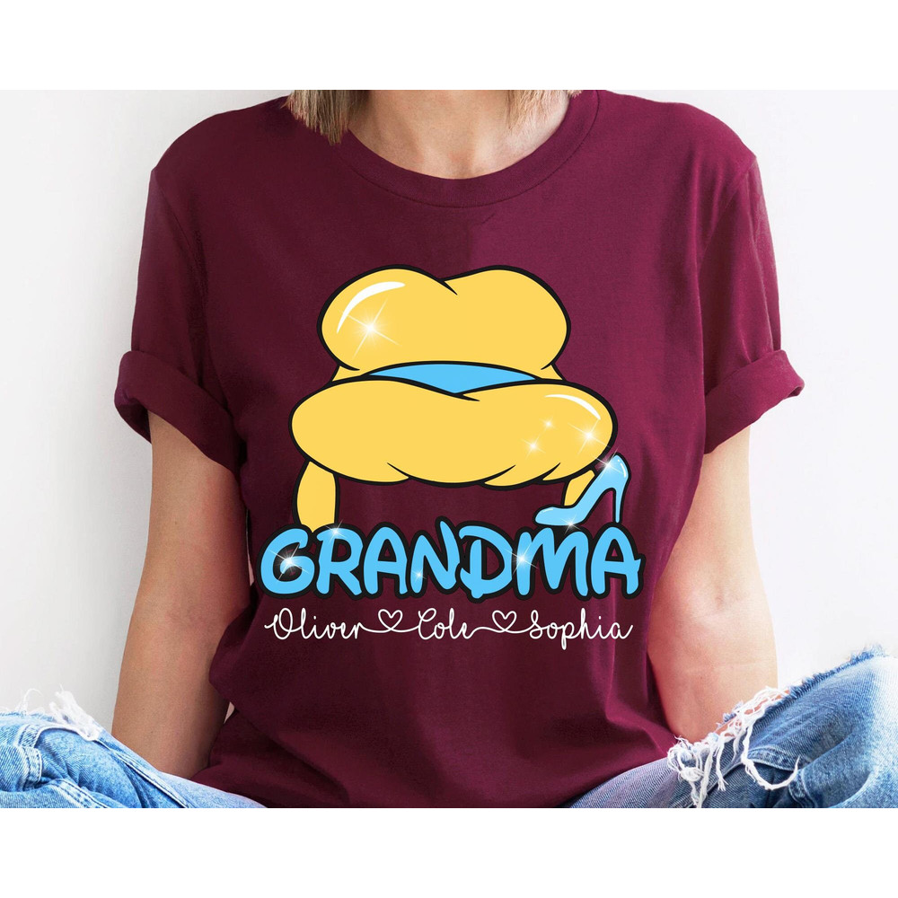 Custom Kids Name Cinderella Princess Grandma Shirt Disney Princess T-shirt Disneyland Mother's Day Gift Walt Disney World Trip - 5.jpg