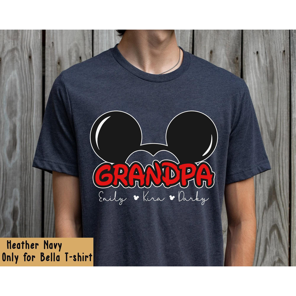 Custom Kids Name Mickey Mouse Ears Grandpa Shirt Personalized Nickname T-shirt Disney Father's Day Gift For Grandpa Disneyland Trip - 5.jpg
