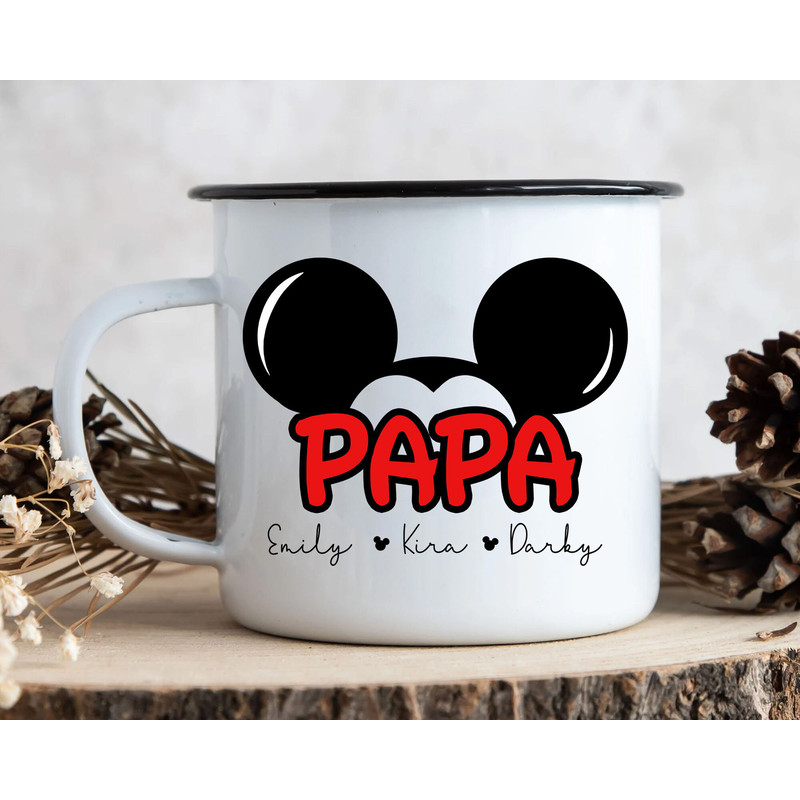 Custom Kids Name Mickey Mouse Papa Nana Coffee Mug Personalized Nickname Tumbler Father's Day Gift For Grandpa Cute Disney Gifts - 6.jpg