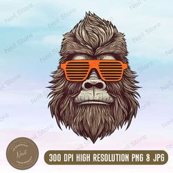 bigfoot birthday for boy cool striped animal theme party png, png high quality, png, digital download