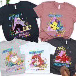 custom little mermaid birthday party shirt / ur
