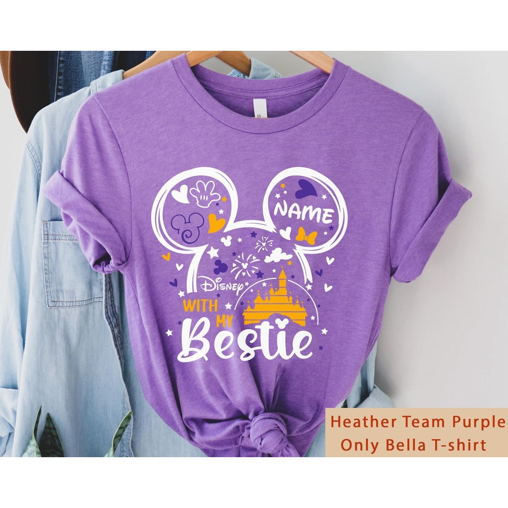 Custom Mickey and Minnie Mouse Ears Bestie Shirt Disney Best Friends T-shirt Disneyland Platinum 2023 Trip 100 Years of Wonder - 2.jpg
