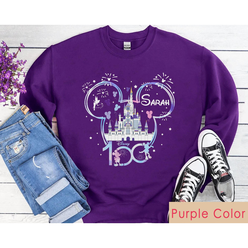 Custom Mickey Mouse Head Disney100 Cinderella Castle Shirt Disney 100 Years Of Wonder Tee Disneyland Park 100th Anniversary Trip - 2.jpg