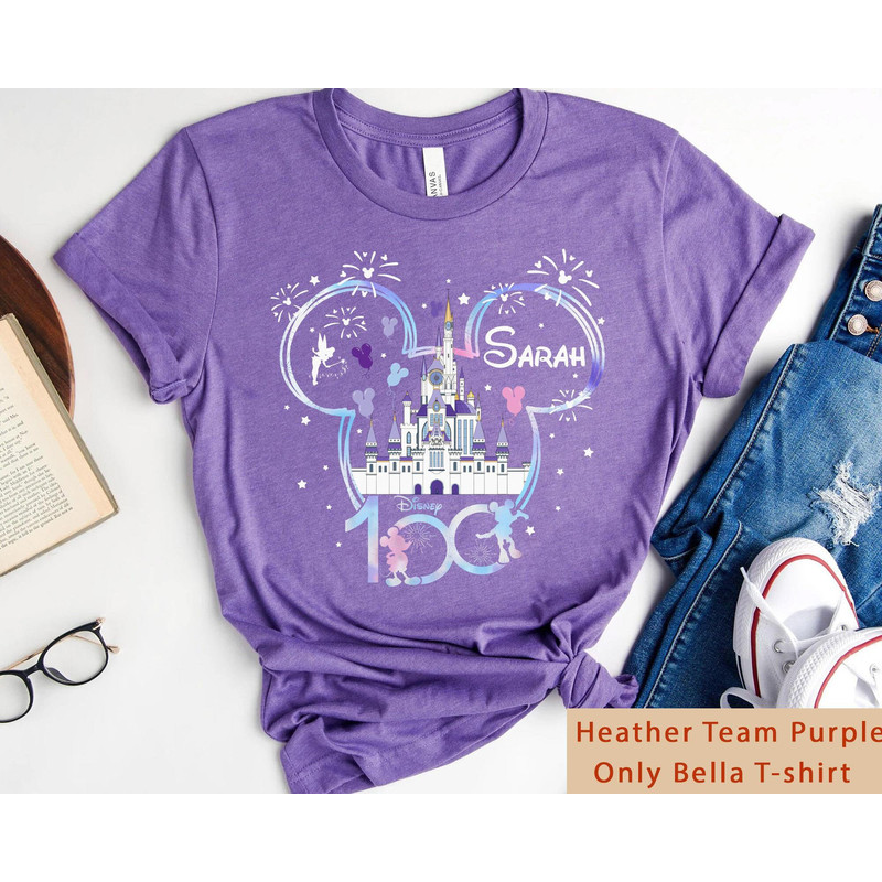 Custom Mickey Mouse Head Disney100 Cinderella Castle Shirt Disney 100 Years Of Wonder Tee Disneyland Park 100th Anniversary Trip - 5.jpg