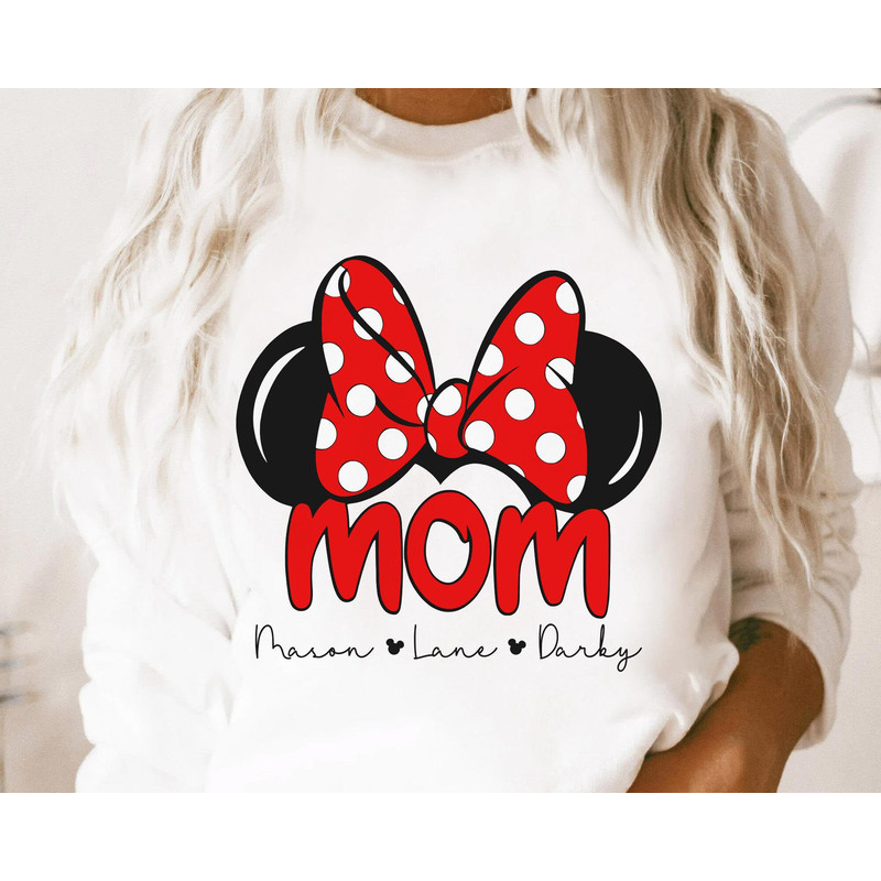 Custom Mom Minnie Mouse Ears Shirt  Disney Mom T-shirt  Mother's Day Gift Ideas  Cute Mother Shirt  Walt Disney World  Disneyland Trip - 2.jpg