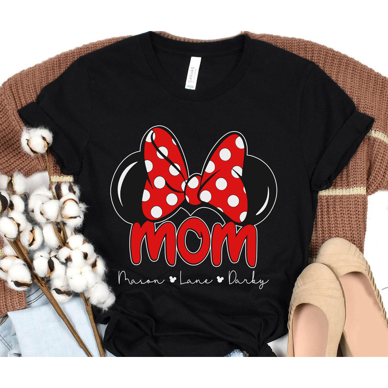 Custom Mom Minnie Mouse Ears Shirt  Disney Mom T-shirt  Mother's Day Gift Ideas  Cute Mother Shirt  Walt Disney World  Disneyland Trip - 3.jpg