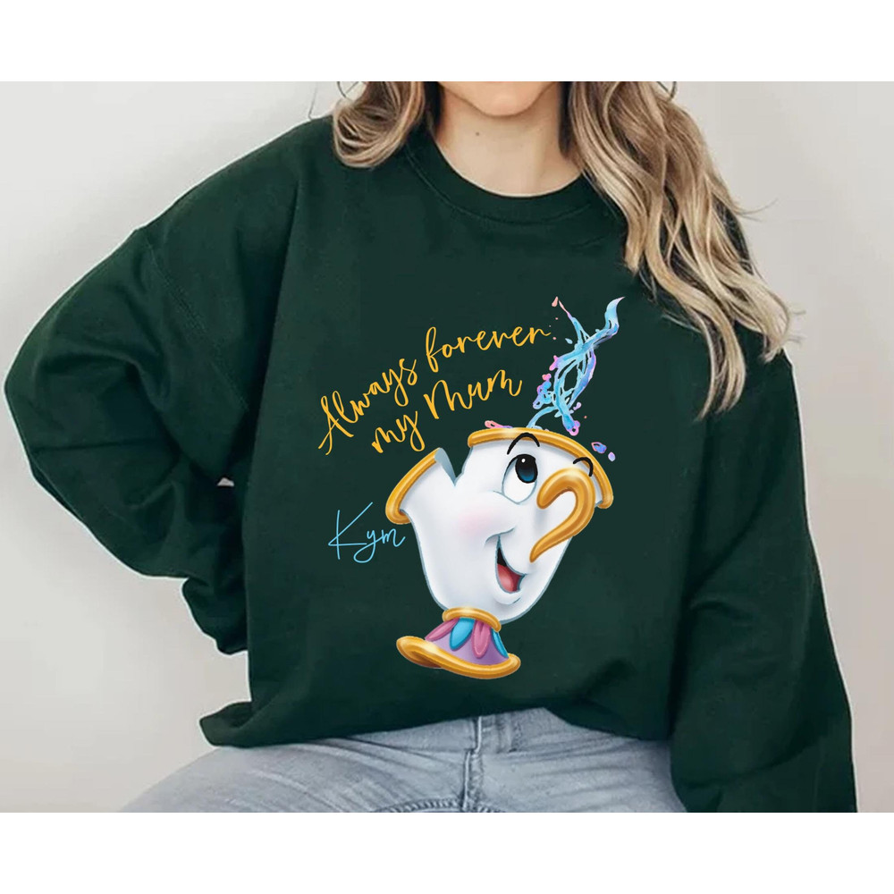 Custom Mrs Potts And Chip Always Forever Mom and Daughter Shirt Disney Mother T-shirt Beauty and the Beast Mother's Day Matching Gift - 5.jpg