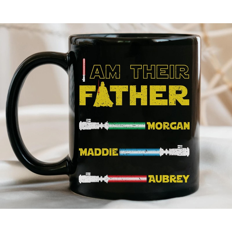 Custom Name Darth Vader I Am Their Father Lightsabers Coffee Mug Star Wars Dad Cup Personalized Father's Day Gift Ideas Galaxy's Edge - 2.jpg