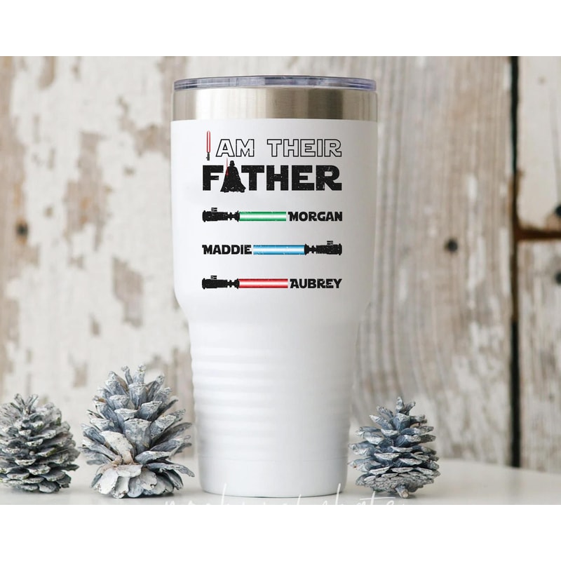 Custom Name Darth Vader I Am Their Father Lightsabers Coffee Mug Star Wars Dad Cup Personalized Father's Day Gift Ideas Galaxy's Edge - 3.jpg