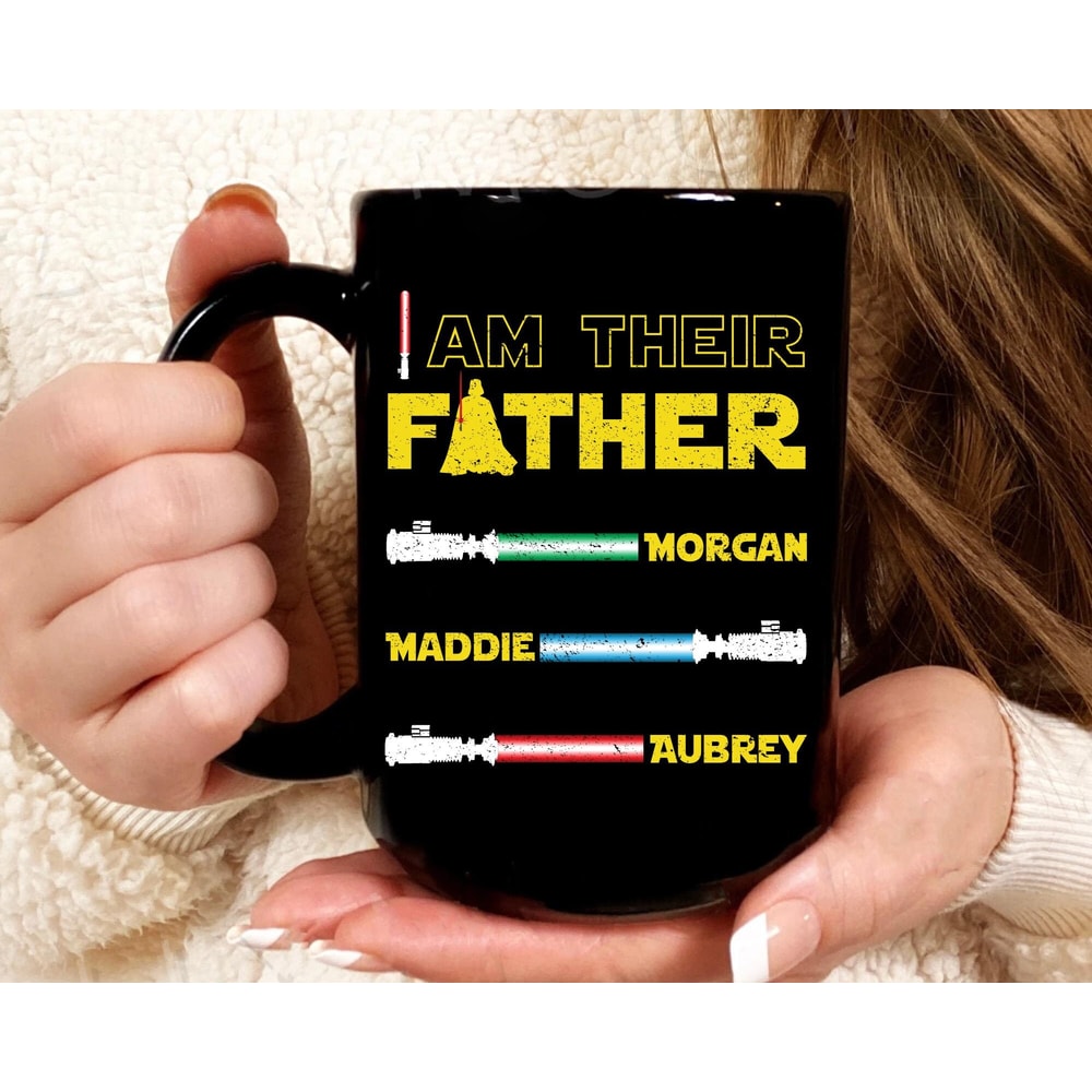 Custom Name Darth Vader I Am Their Father Lightsabers Coffee Mug Star Wars Dad Cup Personalized Father's Day Gift Ideas Galaxy's Edge - 4.jpg