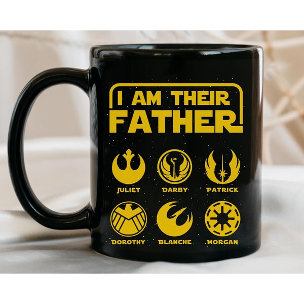 Custom Name I Am Their Father Star Wars Symbols Coffee Mug Star Wars Dad Cup Father and Kids Personalized Father's Day Gift Ideas - 1.jpg
