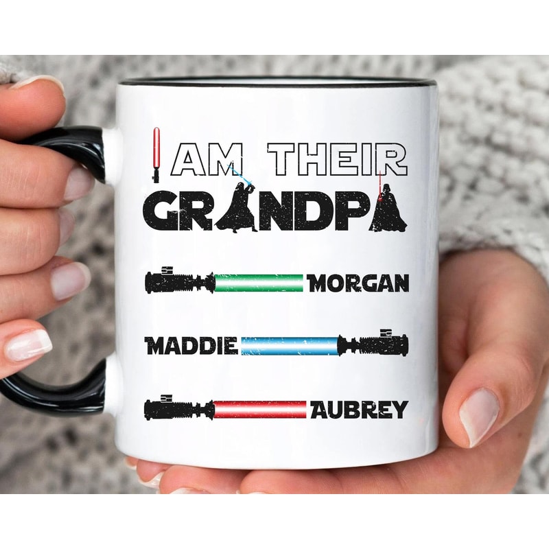 Custom Name I Am Their Grandpa Darth Vader Lightsabers Coffee Mug Star Wars Grandfather Cup Personalized Father's Day Gift Ideas - 2.jpg