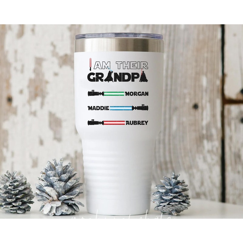 Custom Name I Am Their Grandpa Darth Vader Lightsabers Coffee Mug Star Wars Grandfather Cup Personalized Father's Day Gift Ideas - 4.jpg