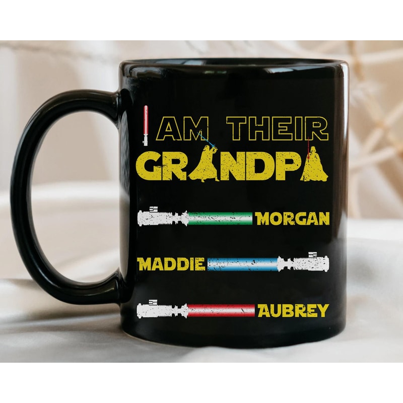 Custom Name I Am Their Grandpa Darth Vader Lightsabers Coffee Mug Star Wars Grandfather Cup Personalized Father's Day Gift Ideas - 5.jpg