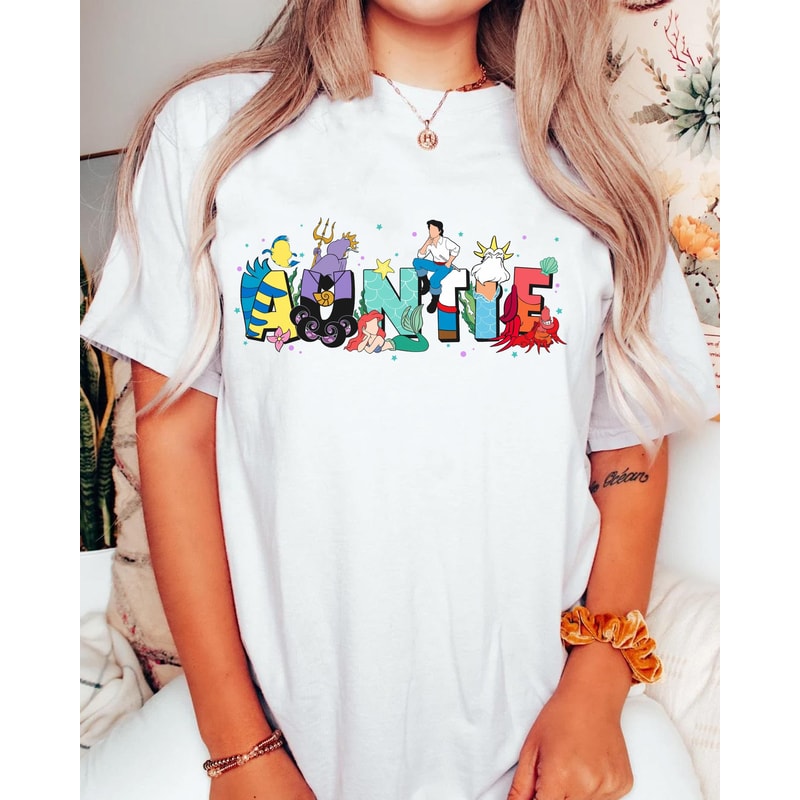 Custom Name The Little Mermaid Disney Mama Shirt Disney Mother's Day Gift For Mom Personalized Nickname Shirt Disneyland Trip Tee - 2.jpg