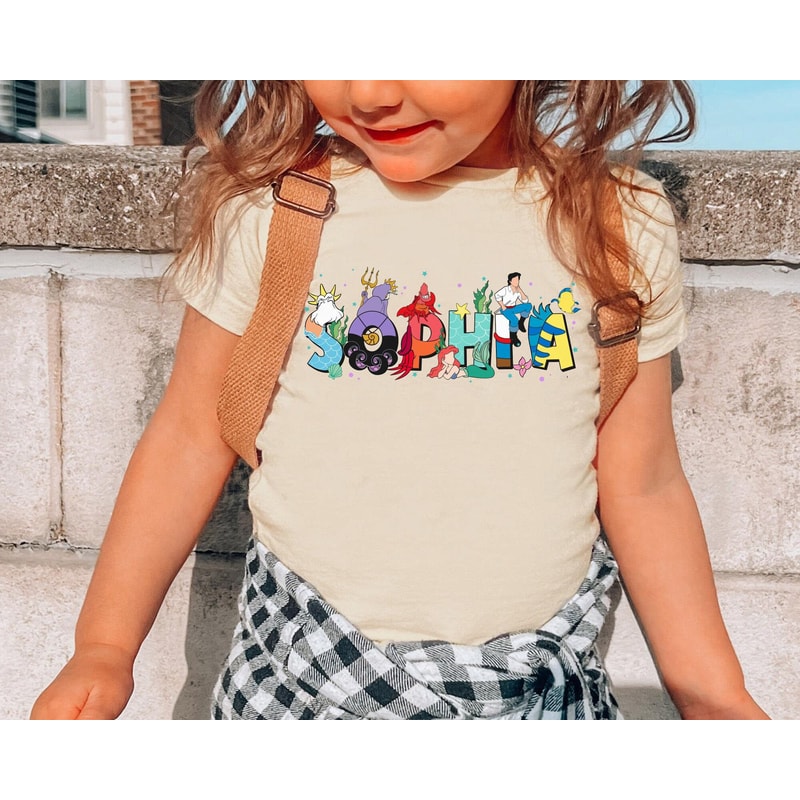 Custom Name The Little Mermaid Disney Mama Shirt Disney Mother's Day Gift For Mom Personalized Nickname Shirt Disneyland Trip Tee - 3.jpg