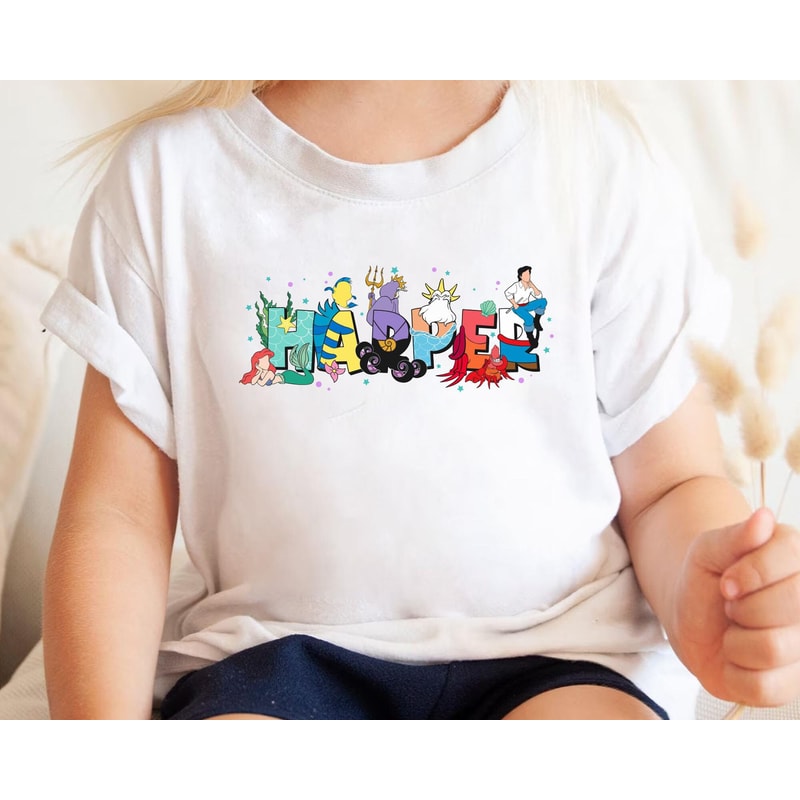 Custom Name The Little Mermaid Disney Mama Shirt Disney Mother's Day Gift For Mom Personalized Nickname Shirt Disneyland Trip Tee - 5.jpg