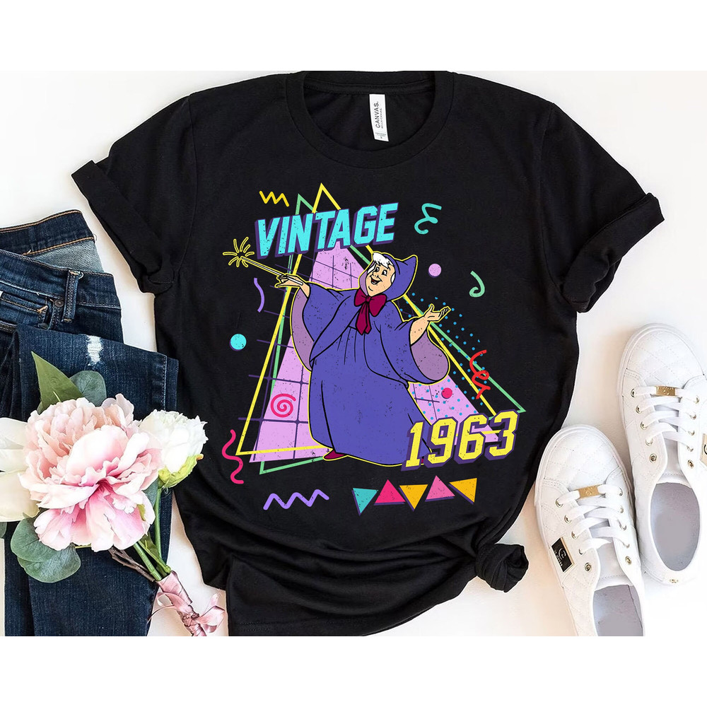 Custom Retro 90s Disney Cinderella Birthday Party Shirt  Lady Tremaine Fairy Godmother Personalized Disney Birthday Tee Birthday Boy Girl - 5.jpg
