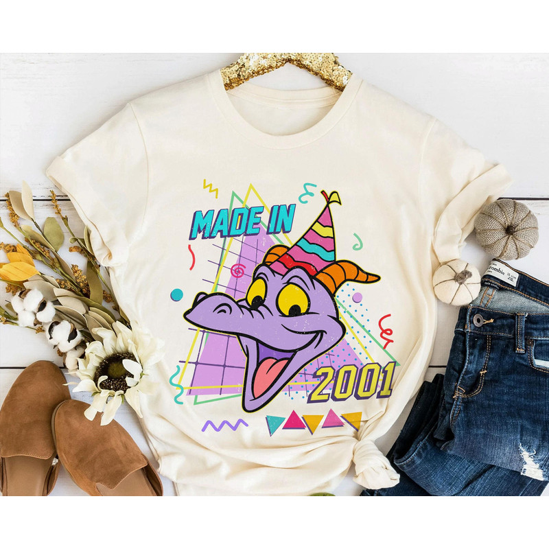 Custom Retro 90s Figment Dragon Birthday Shirt Personalized Birthday Party Tee Walt Disney World Epcot Theme Park Disneyland Trip - 1.jpg