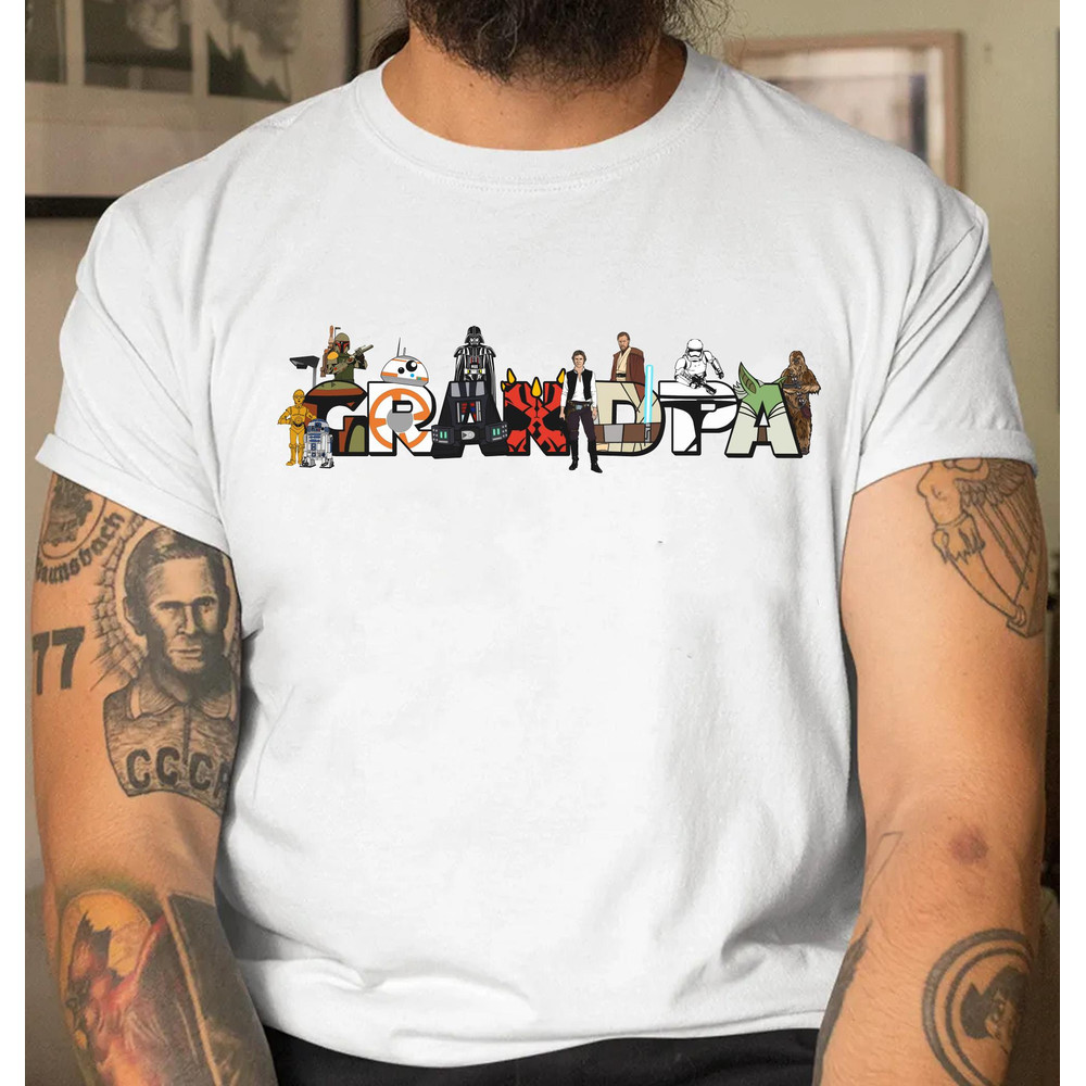 Custom Star Wars Grandpa Shirt  Personalized Nickname Grandpa Tee   May The 4th T-shirt  Father's Day Gift Ideas  Galaxy's Edge Clothing - 1.jpg