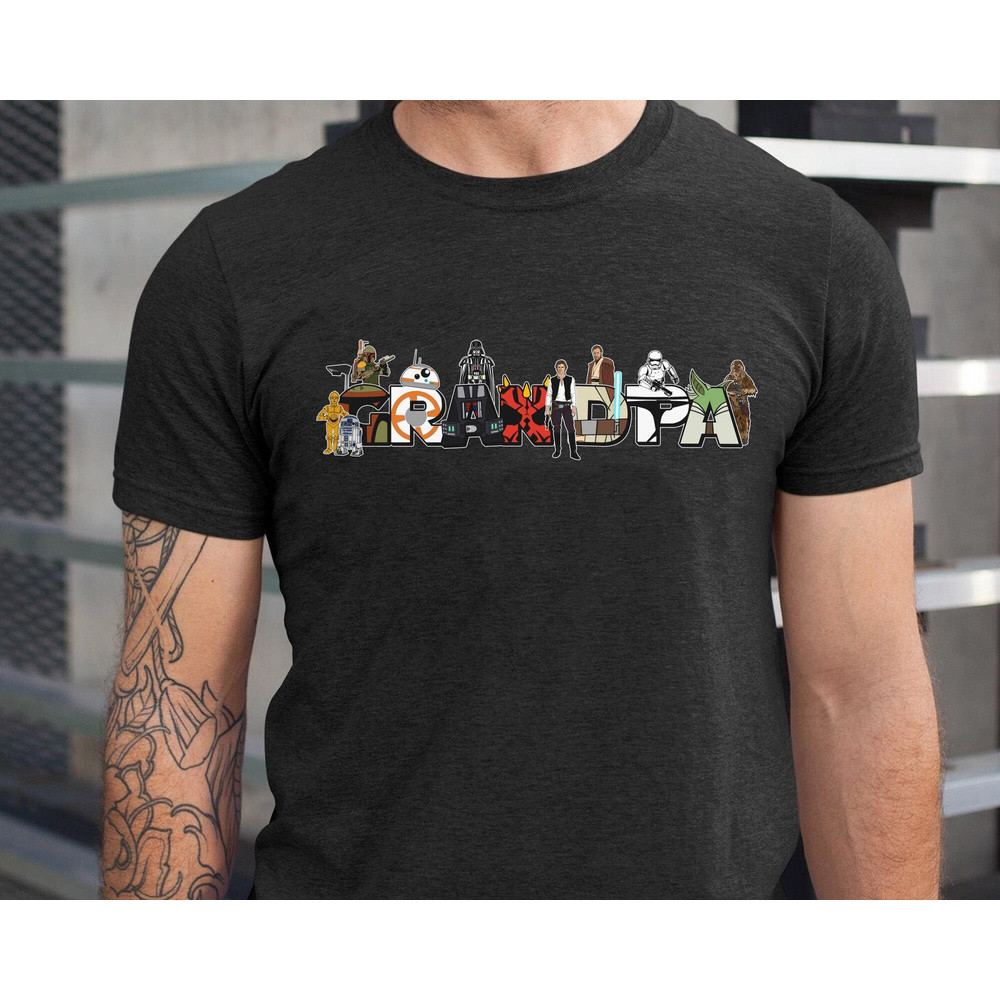 Custom Star Wars Grandpa Shirt  Personalized Nickname Grandpa Tee   May The 4th T-shirt  Father's Day Gift Ideas  Galaxy's Edge Clothing - 3.jpg