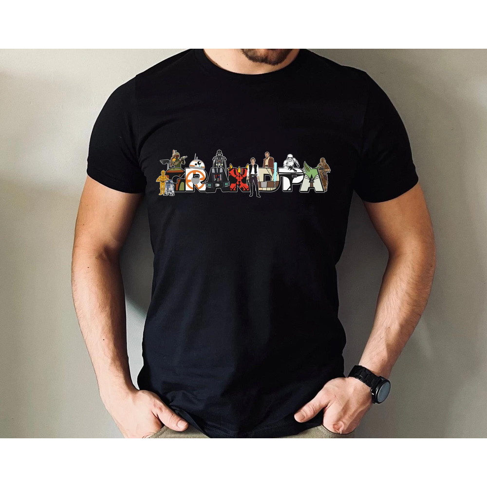 Custom Star Wars Grandpa Shirt  Personalized Nickname Grandpa Tee   May The 4th T-shirt  Father's Day Gift Ideas  Galaxy's Edge Clothing - 5.jpg