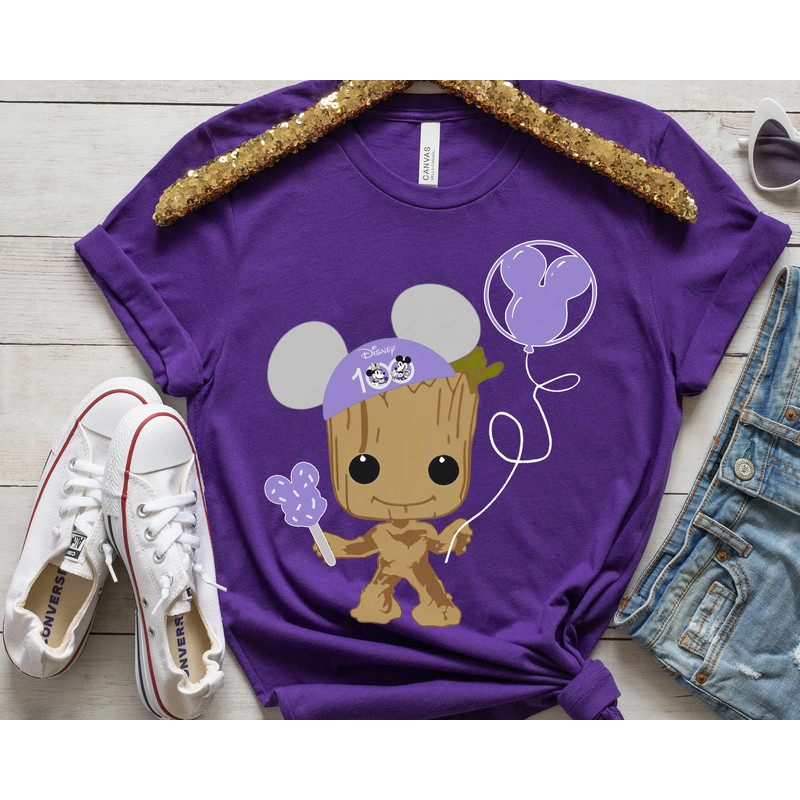 Cute Baby Groot Wears Mickey Ears Disney 100 Years Of Wonder Shirt  Disney Anniversary T-shirt  Walt Disney World  Disneyland 2023 Trip - 1.jpg