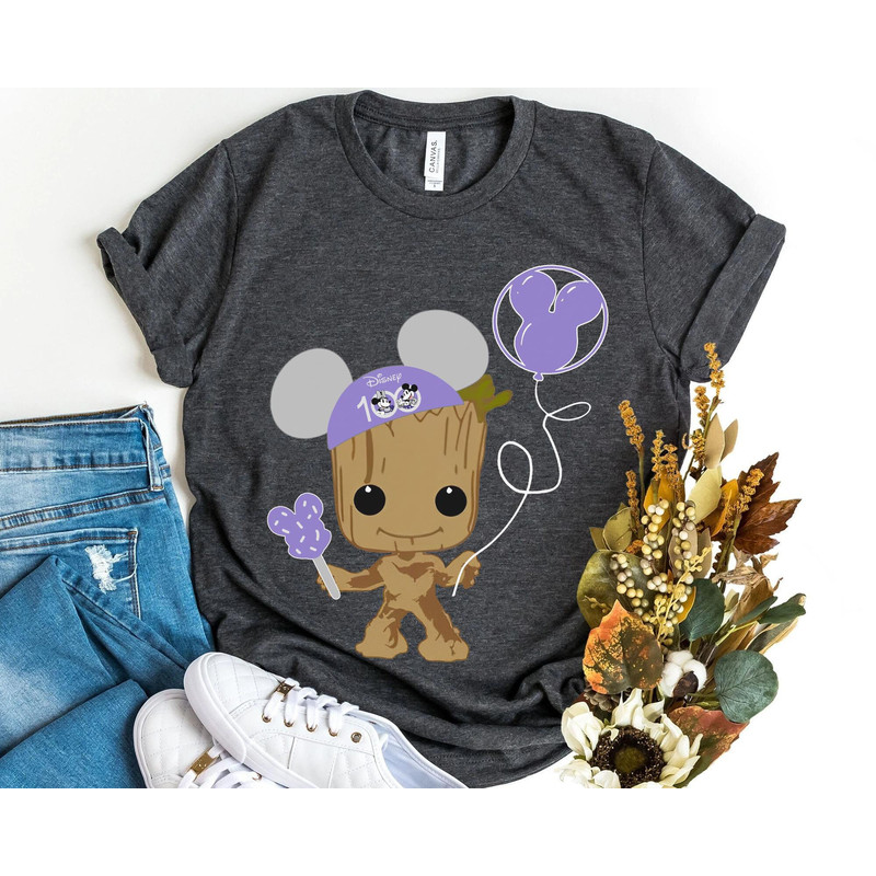 Cute Baby Groot Wears Mickey Ears Disney 100 Years Of Wonder Shirt  Disney Anniversary T-shirt  Walt Disney World  Disneyland 2023 Trip - 3.jpg