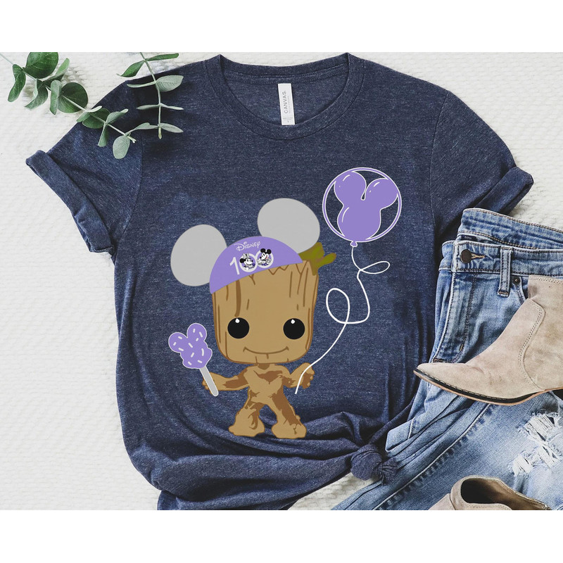 Cute Baby Groot Wears Mickey Ears Disney 100 Years Of Wonder Shirt  Disney Anniversary T-shirt  Walt Disney World  Disneyland 2023 Trip - 4.jpg