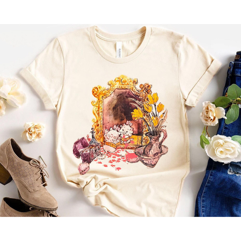 Cute Disney Marie The White Cat Sketch Shirt The Aristocats T-shirt Walt Disney World Tee Disneyland Family Trip Magic Kingdom - 2.jpg
