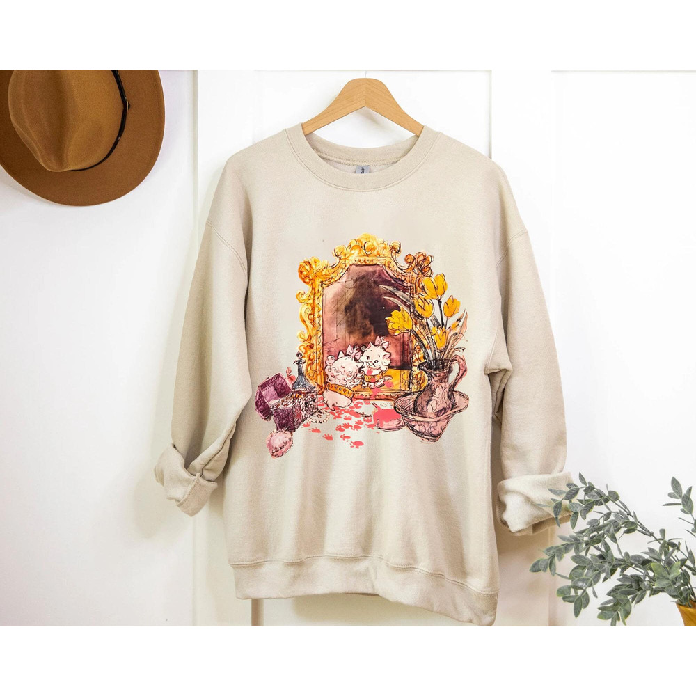Cute Disney Marie The White Cat Sketch Shirt The Aristocats T-shirt Walt Disney World Tee Disneyland Family Trip Magic Kingdom - 3.jpg