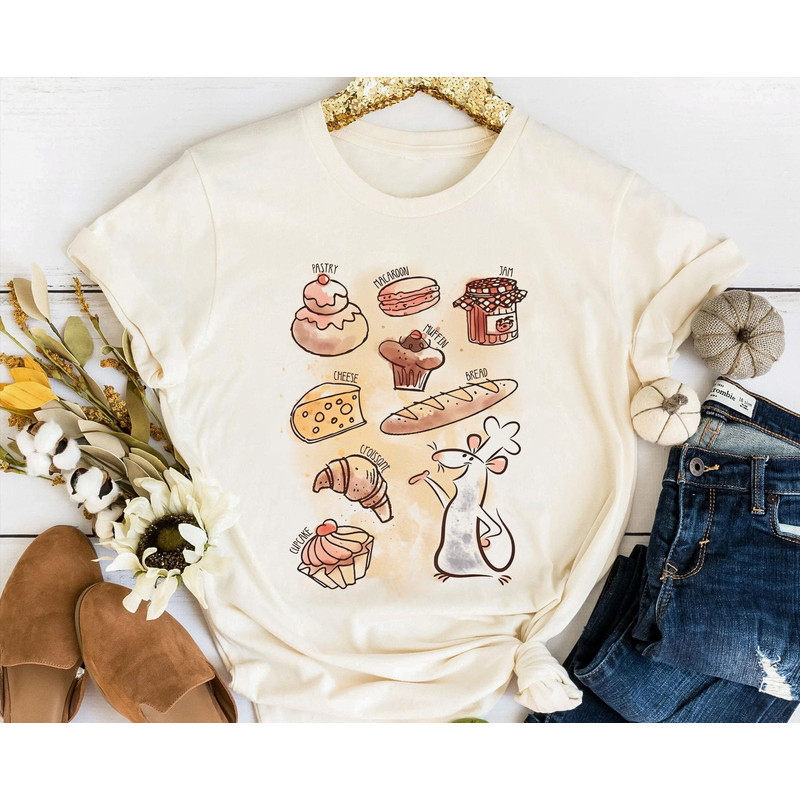 Cute Remy Mouse Chef Watercolor Shirt Ratatouille Tee Walt Disney World T-shirt Disneyland Family Vacation Trip Magic Kingdom Tee - 5.jpg