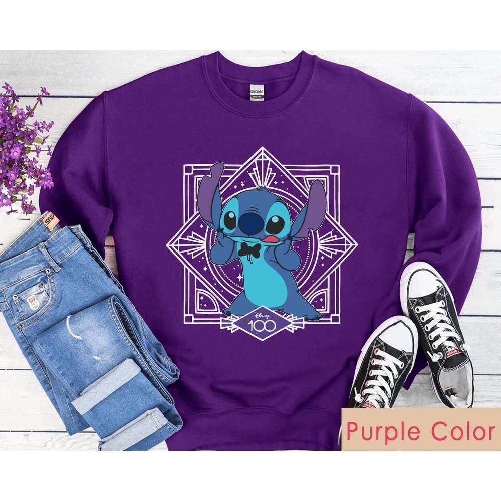 Cute Stitch Disney100 Shirt Lilo and Stitch Disney 100 Years Of Wonder Tee Walt Disney Company T-shirt Disneyland 100th Anniversary - 4.jpg