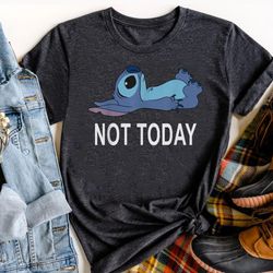 cute stitch not today shirt / lilo stitch jun 2