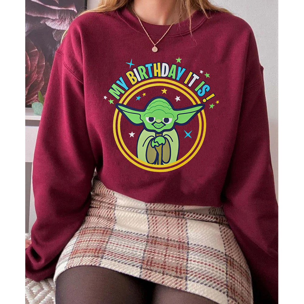 Cute Yoda Master My Birthday It Is Shirt Retro Star Wars Fan Birthday Party Tee Walt Disney World Disneyland Trip Funny Birthday Gift - 3.jpg