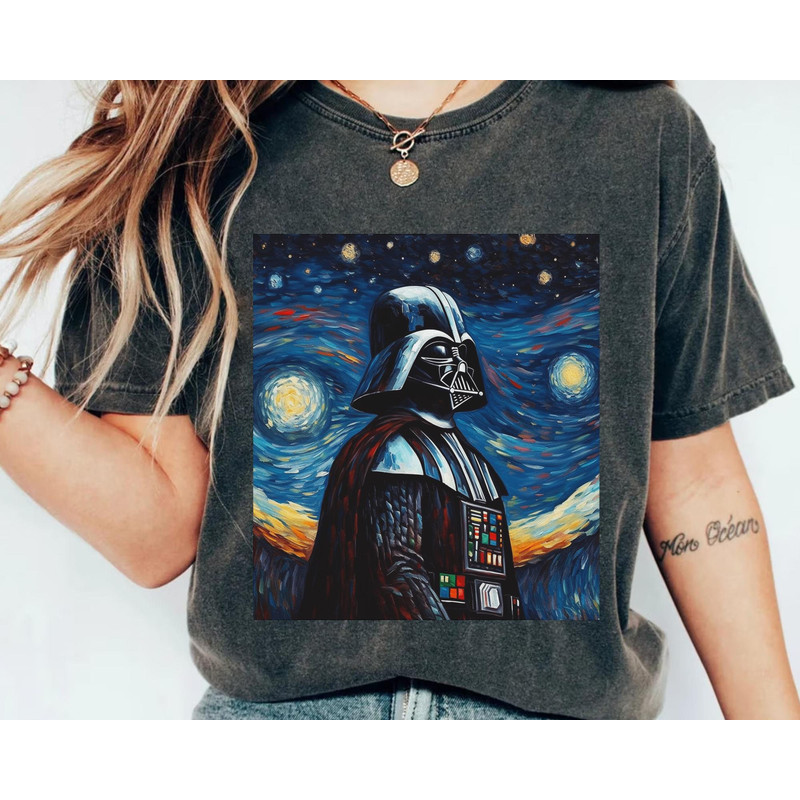 Darth Vader Starry Night Star Wars Shirt Star Wars Celebration May The 4th Be With You Galaxy's Edge Tee Walt Disney World Trip - 2.jpg