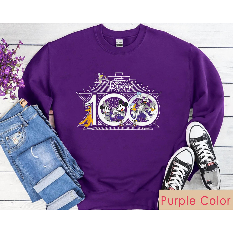 Disney 100 Years Of Wonder Sweatshirt Mickey and Friends Walt Disney Shirt Disneyland 2023 Trip 100th Anniversary Disney 100 Outfits - 1.jpg