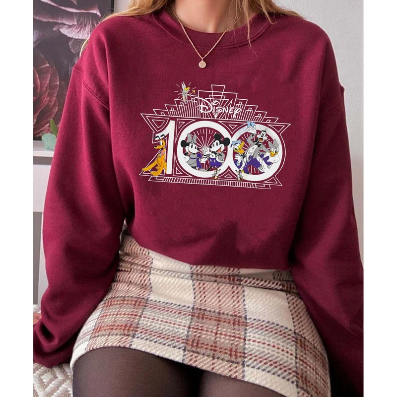 Disney 100 Years Of Wonder Sweatshirt Mickey and Friends Walt Disney Shirt Disneyland 2023 Trip 100th Anniversary Disney 100 Outfits - 2.jpg
