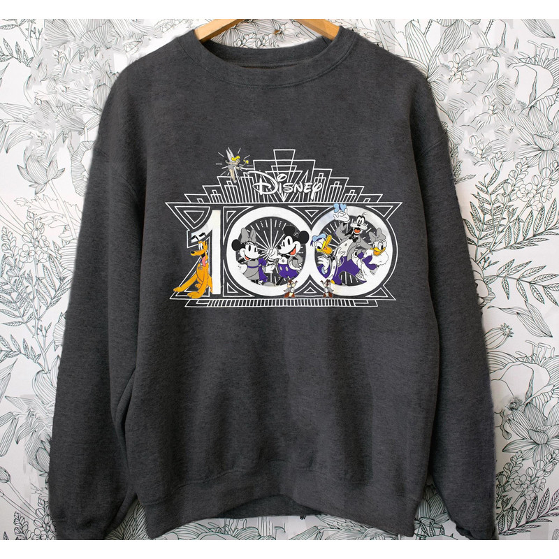 Disney 100 Years Of Wonder Sweatshirt Mickey and Friends Walt Disney Shirt Disneyland 2023 Trip 100th Anniversary Disney 100 Outfits - 4.jpg