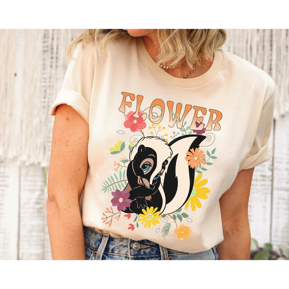 Disney Bambi Flower 70S Style Floral Shirt Disney Bambi T-shirt Disney Birthday Walt Disney World Magic Kingdom Disneyland Trip - 1.jpg