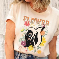 disney bambi flower 70s style floral shirt / di