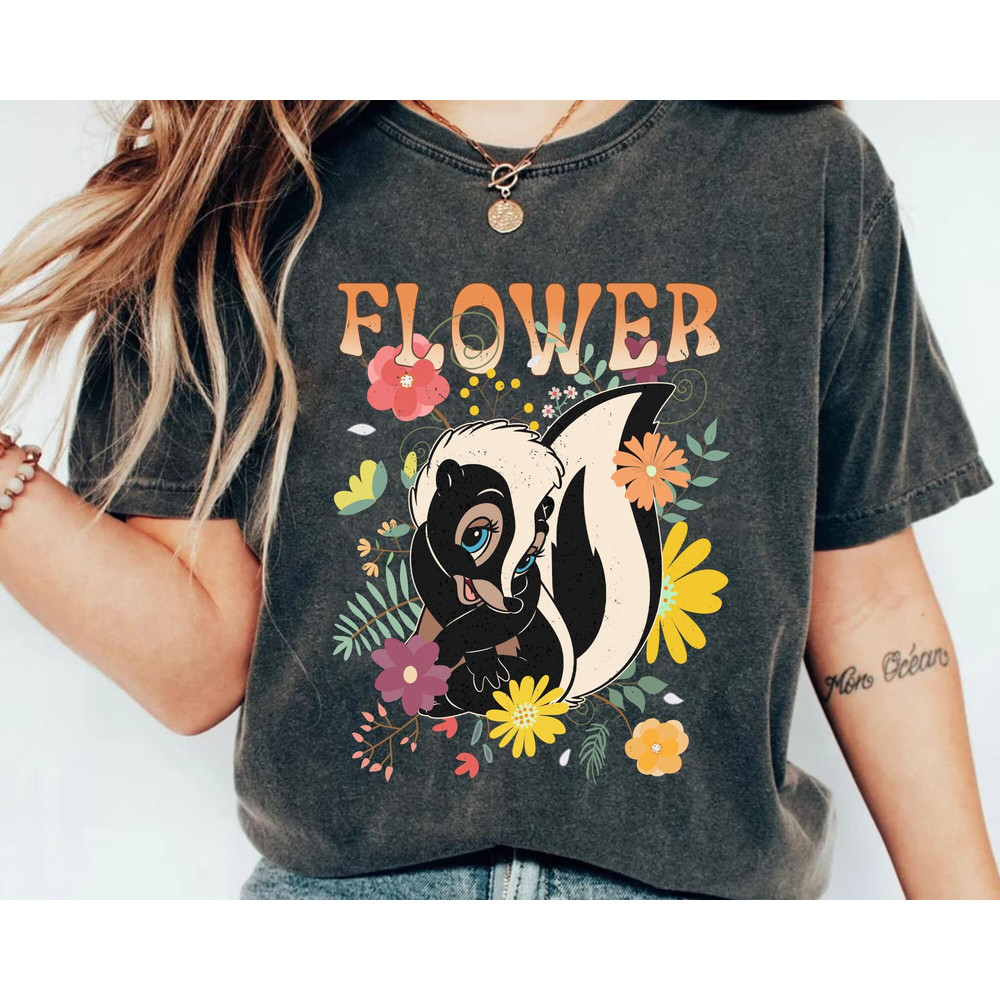 Disney Bambi Flower 70S Style Floral Shirt Disney Bambi T-shirt Disney Birthday Walt Disney World Magic Kingdom Disneyland Trip - 2.jpg