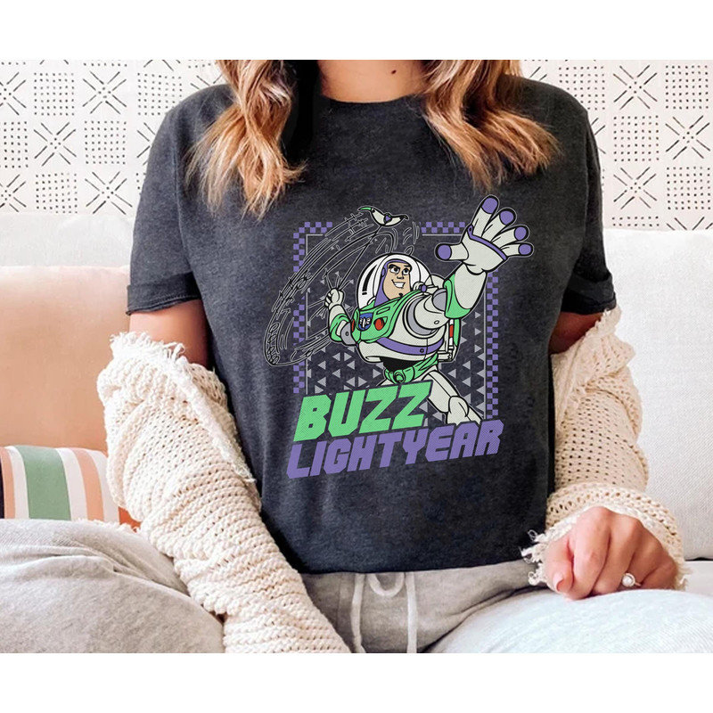 Disney Buzz Lightyear Checkerboard Shirt  Disney Toy Story T-shirt  Disney Birthday Gift Ideas  Disneyland Trip  Walt Disney World - 1.jpg