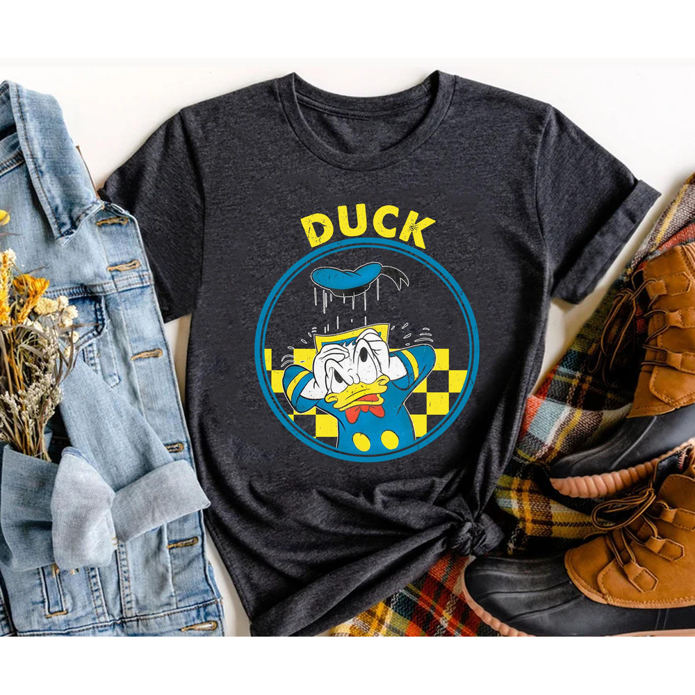 Disney Checkerboard Funny Donald Duck Shirt Disney Donald T-shirt Disney Birthday Walt Disney World Magic Kingdom Disneyland Trip - 1.jpg
