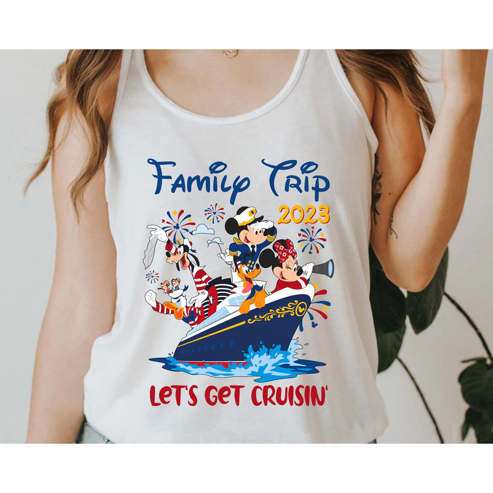 Disney Cruise Family Trip 2023 Mickey and Friends Let's Get Cruising Shirt Disneyland Family Matching Vacation Pirates of Caribbean - 3.jpg