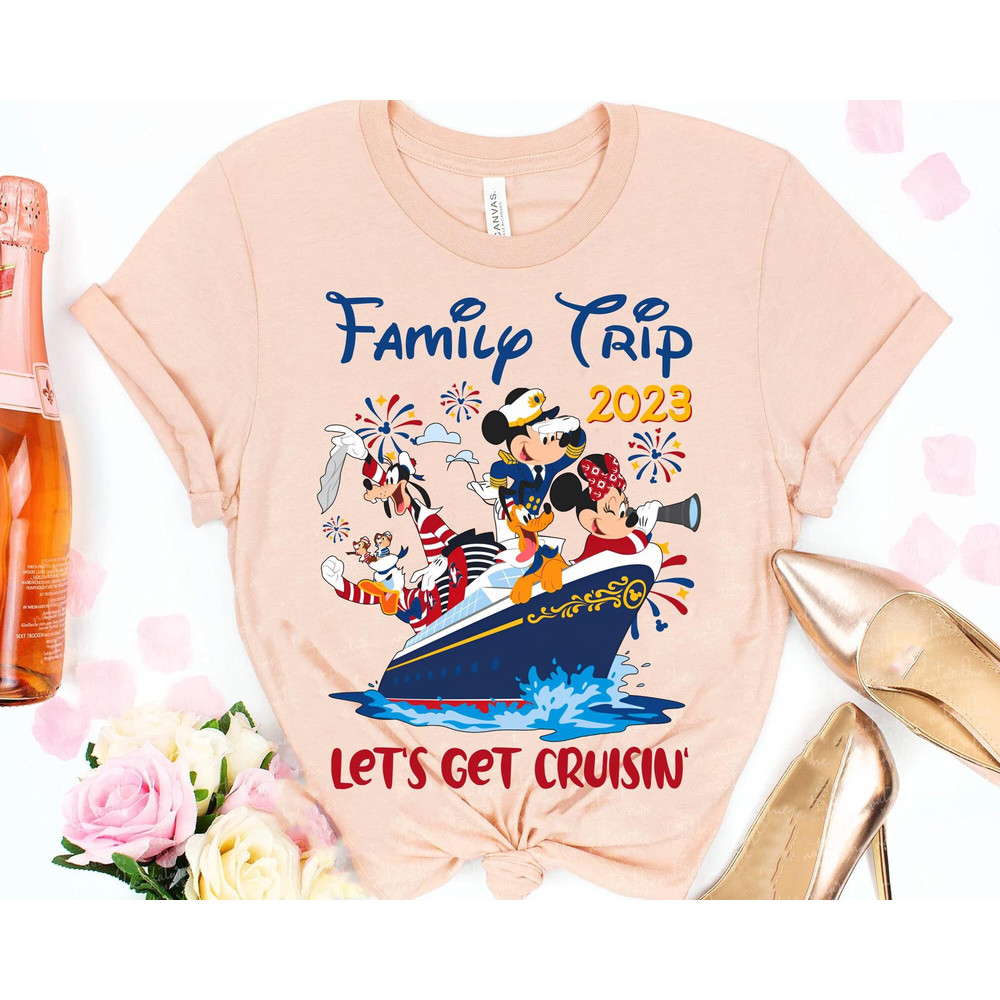 Disney Cruise Family Trip 2023 Mickey and Friends Let's Get Cruising Shirt Disneyland Family Matching Vacation Pirates of Caribbean - 4.jpg